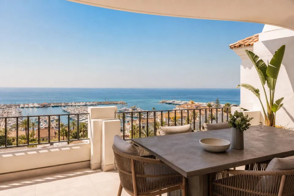 Ático con gran terraza frente al mar en Estepona